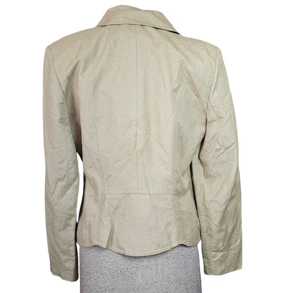 Larry Levine Linen Blazer Jacket Size 10 - Picture 2 of 4